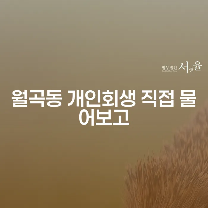 월곡동 개인회생 직접 물어보고