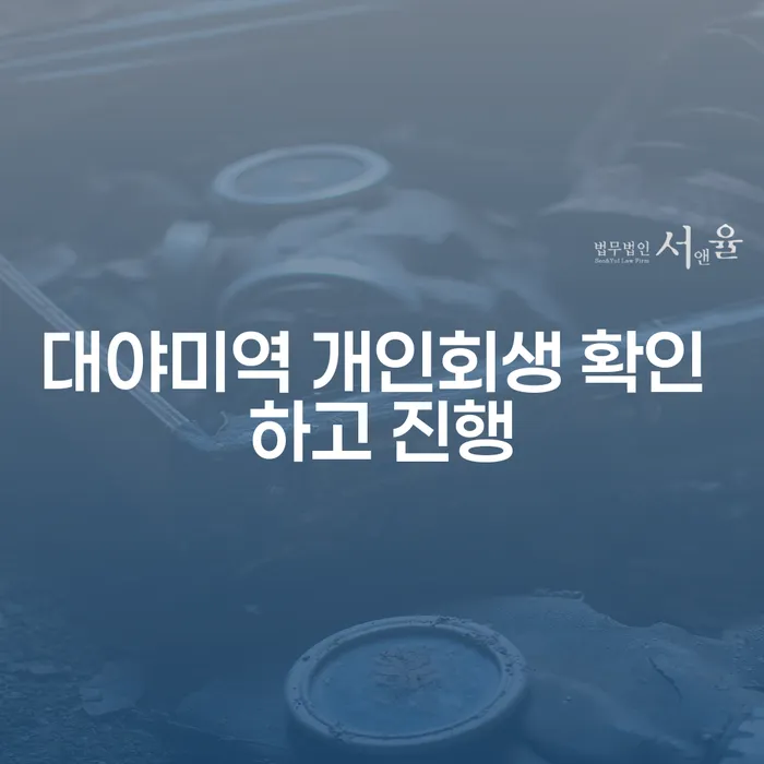 대야미역 개인회생 확인 하고 진행