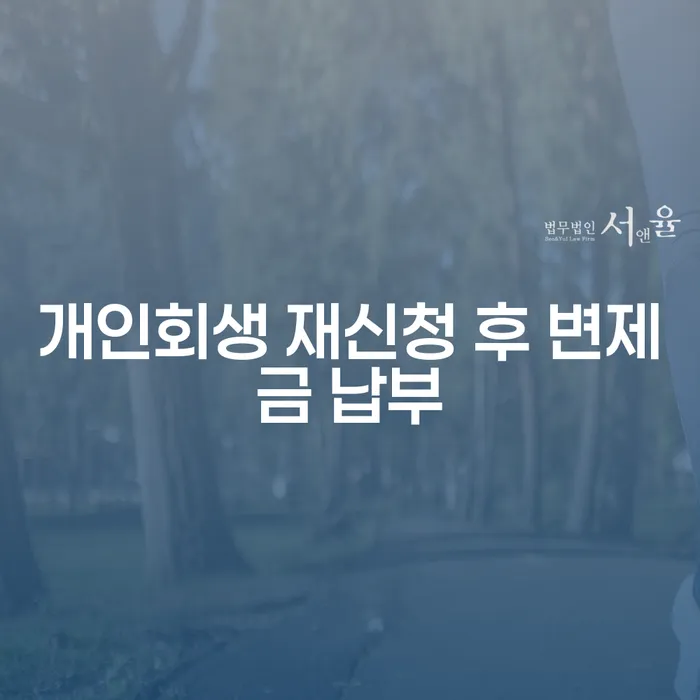 개인회생 재신청 후 변제금 납부: 어떻게 해야 할까요?