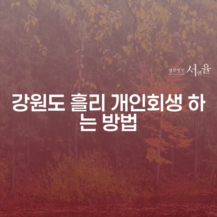 강원도 흘리에서 개인회생을 신청하는 방법은 무엇일까요?