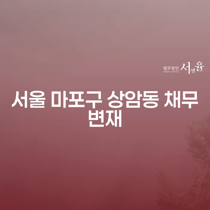 서울 마포구 상암동 채무변재, 어떻게 해야 할까요?